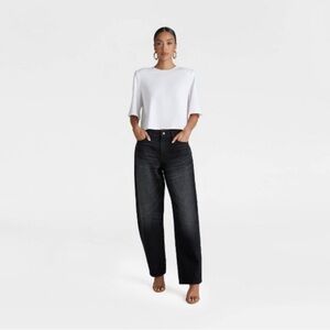 KBB by KAHLANA wide barrel black jeans size 17